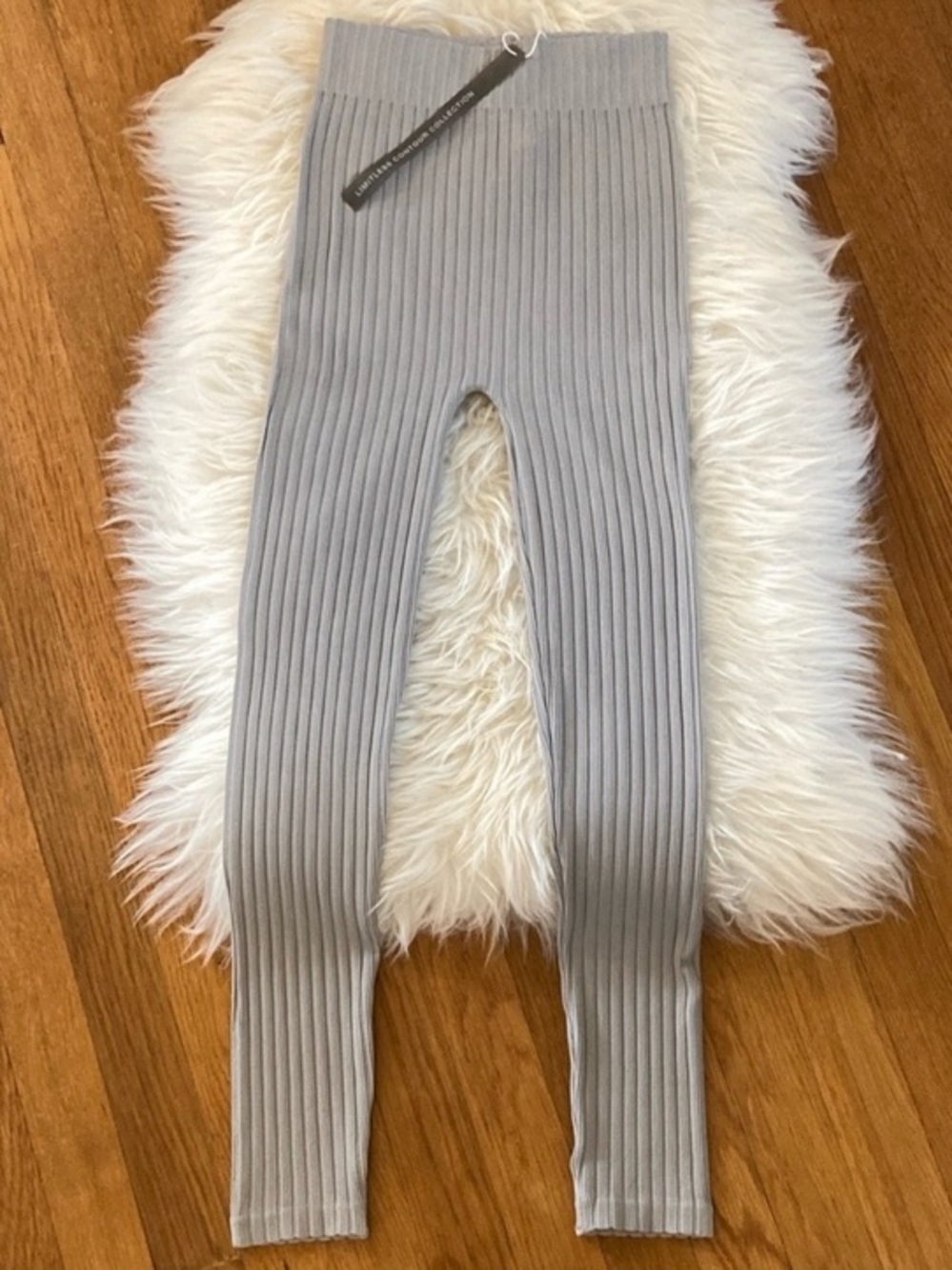 Zara High-Waist Ribbed Limitless Contour Collection Leggings w/Scalloped Details